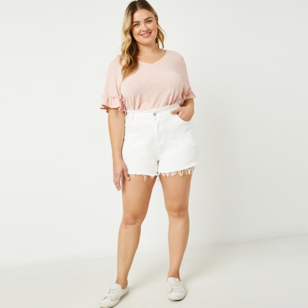 White Denim Shorts